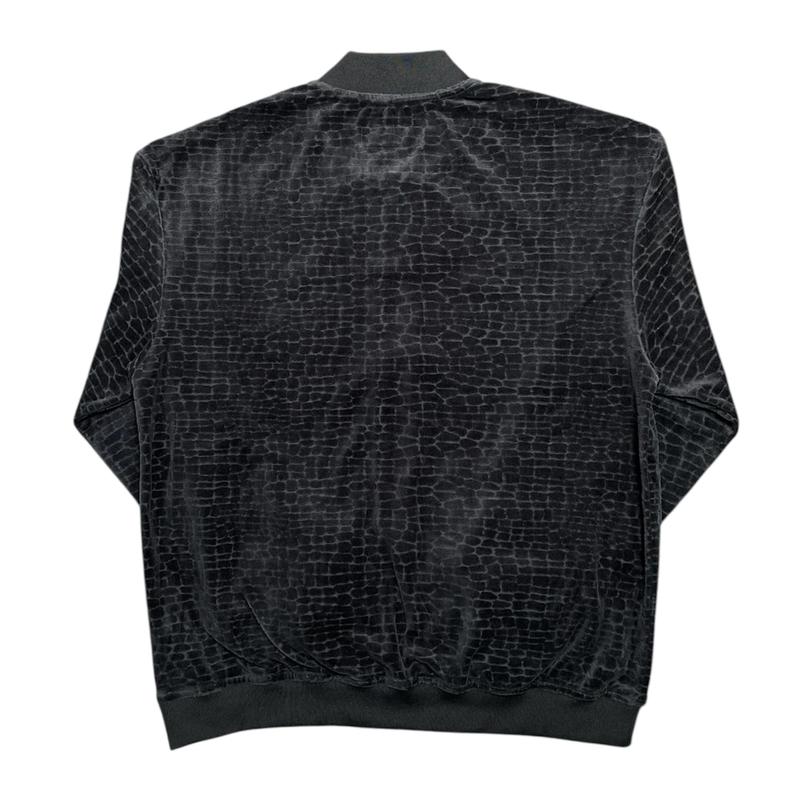 Sinclair Global Croc Jacquard Velour Track Jacket Black
