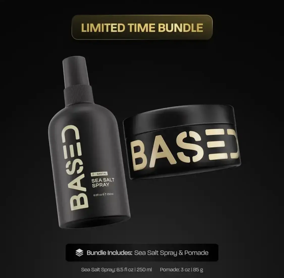 Pomade & Sea Salt Spray | Medium Hold Medium Shine, Simple Effective Hair Styling