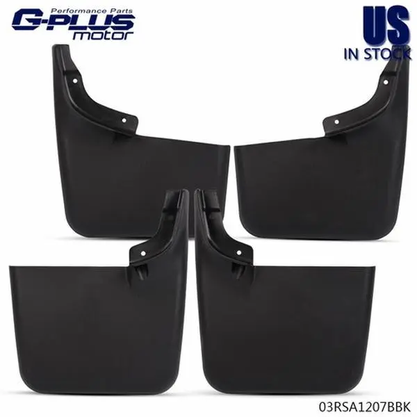 MOTOR GPLUS 4-Piece Front & Rear Molded Plastic Polypropylene Splash Guards Mud Flaps for 2004-2014 Ford F-150 Truck, Easy-Install Automotive Exterior Accessories with Durability