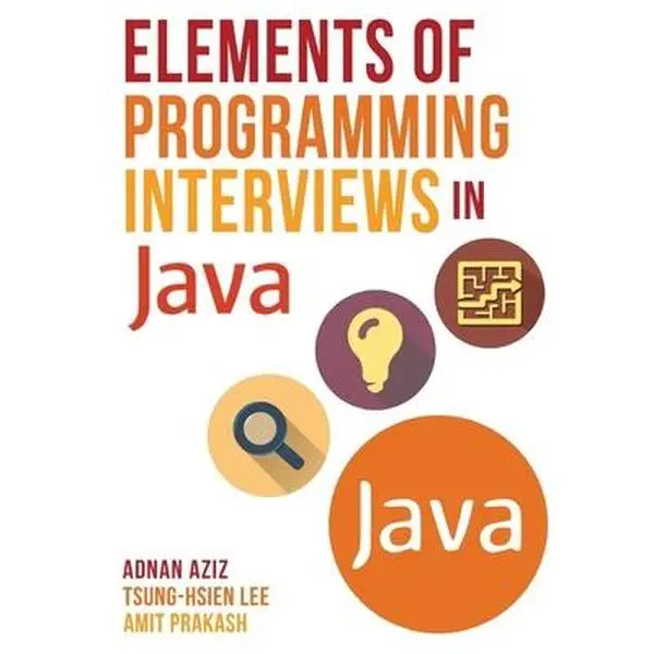 Used Like-New 7"x10" Larger-Format Book - Elements of Programming Interviews in Java: The Insiders' Guide (Paperback) by Tsung-Hsien Lee, Good Condition, English Edition