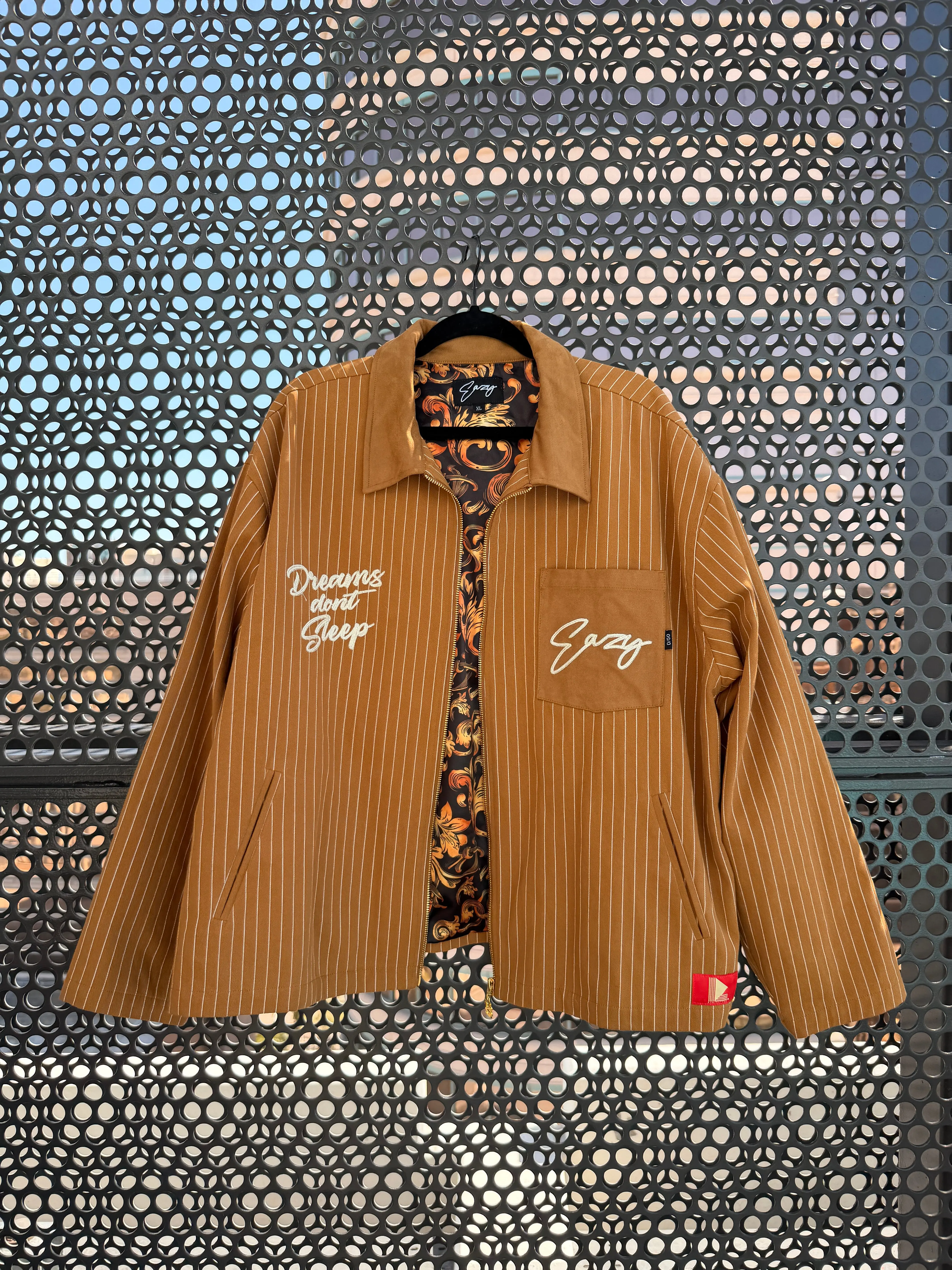 EazyLA x dvniel.luu Long-Sleeve Work Shirt Zip (Tan)