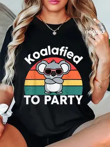100% Cotton Cute koalafied shirt to party men boys girl women koala T-Shirt
