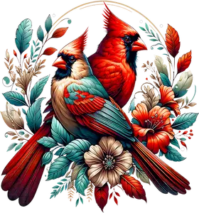 DTF Transfer – CE Cardinals Flowers Multi Sizes