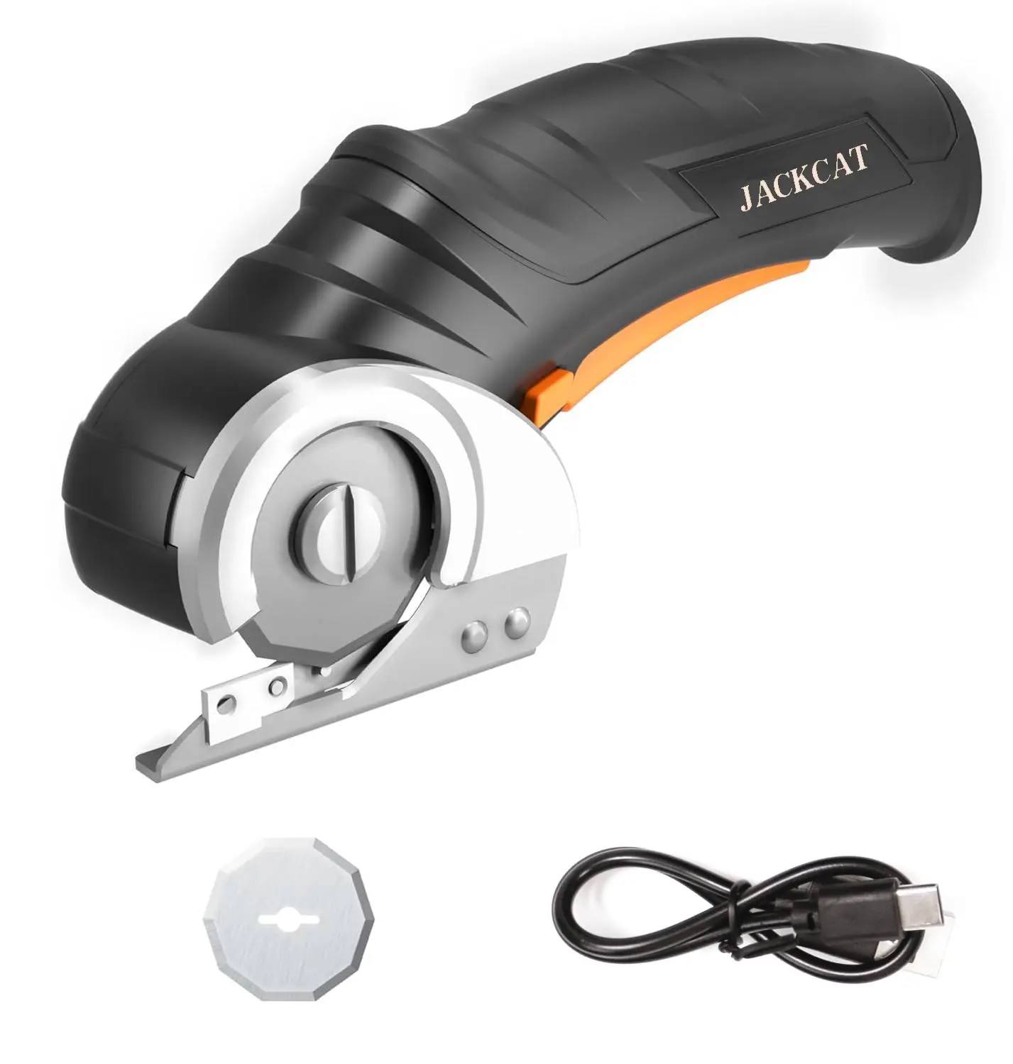 Wireless electric scissors, rechargeable cardboard box cutter, 4V powerful fabric scissors, high-speed rotating blade, multi-functional cutting tool,