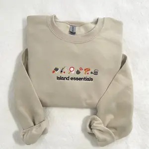 Island Essentials Embroidered Sweatshirt, Animal Crossing Inspired Crewneck, Cozy Gamer Gift