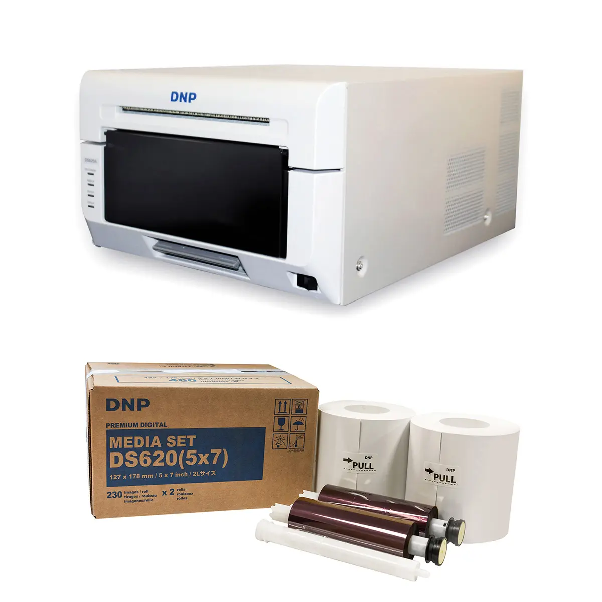 DNP DS620A Dye Sub Professional Photo Printer, Bundled With DNP 5x7" Dye Sub Media
