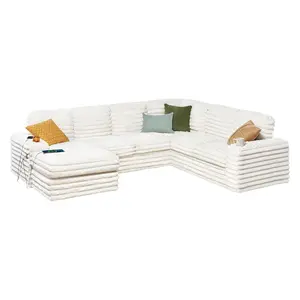 【Ships in 2 Boxes】[MothersDayGift] #Summervibes AMERLIFE 112 Inch Oversized Couch for Living Room, U Shaped Sofa with Storage Chaise, Sectional Sofa Seater with Type-C & USB Ports, Interior High-density Foam, Comfy & Durable, Modern Home Design