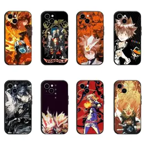 Katekyo Hitman Reborn Anime Phone Cases For iPhone 17 Promax Pro Air 16 Plus 15 14 13 12 11 Black Soft TPU Cover