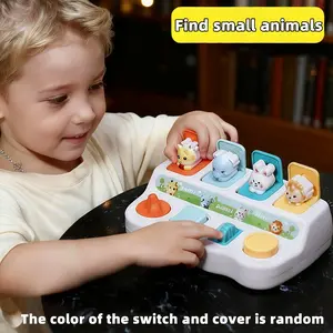 Interactive Pop-Up Animal Switch Box Toy, Enhances Fine Motor Skills, Logic, Memory, Hand-Eye Coordination, Unisex Gift for 18-36 Months