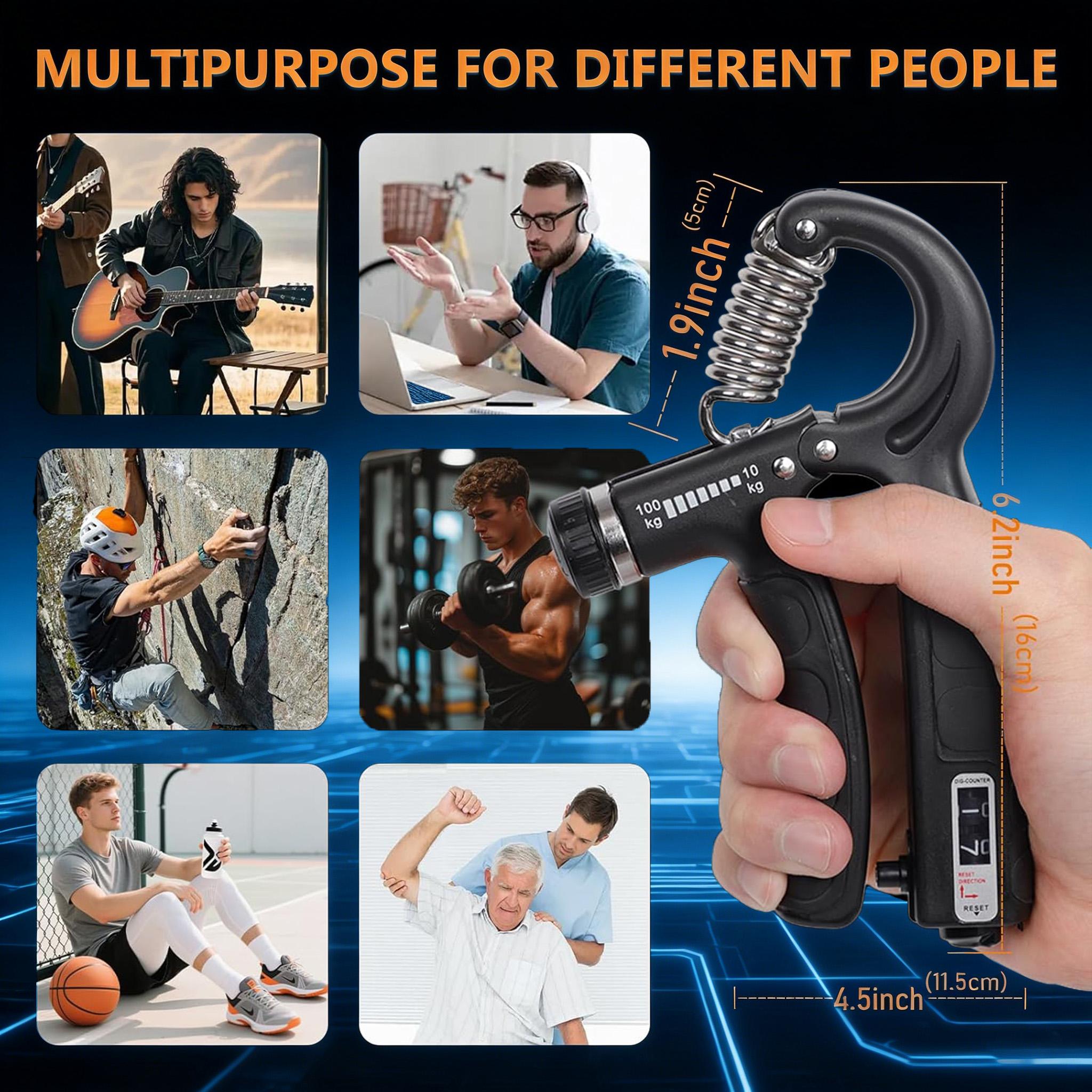 Complete Vein-Boosting Forearm Training Kit, 5-in-1 Hand Exerciser Set Ideal for Grip Strength, Finger Fitness & Stress Relief