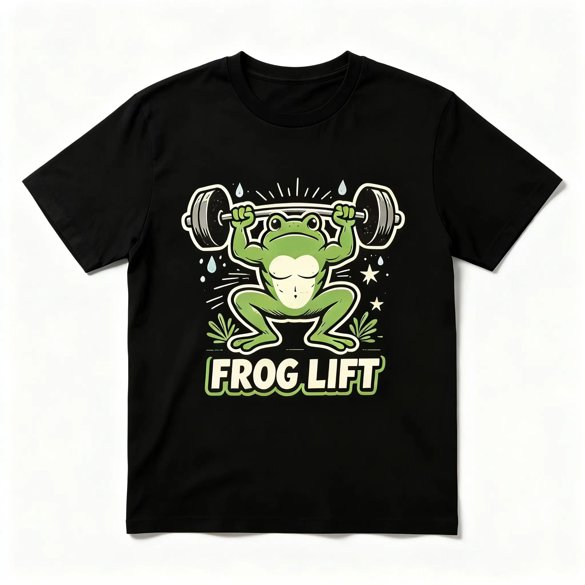 Frog Lift Weightlifting Frog Gym Graphic T-Shirt Funny Fitness Workout Animal Tee