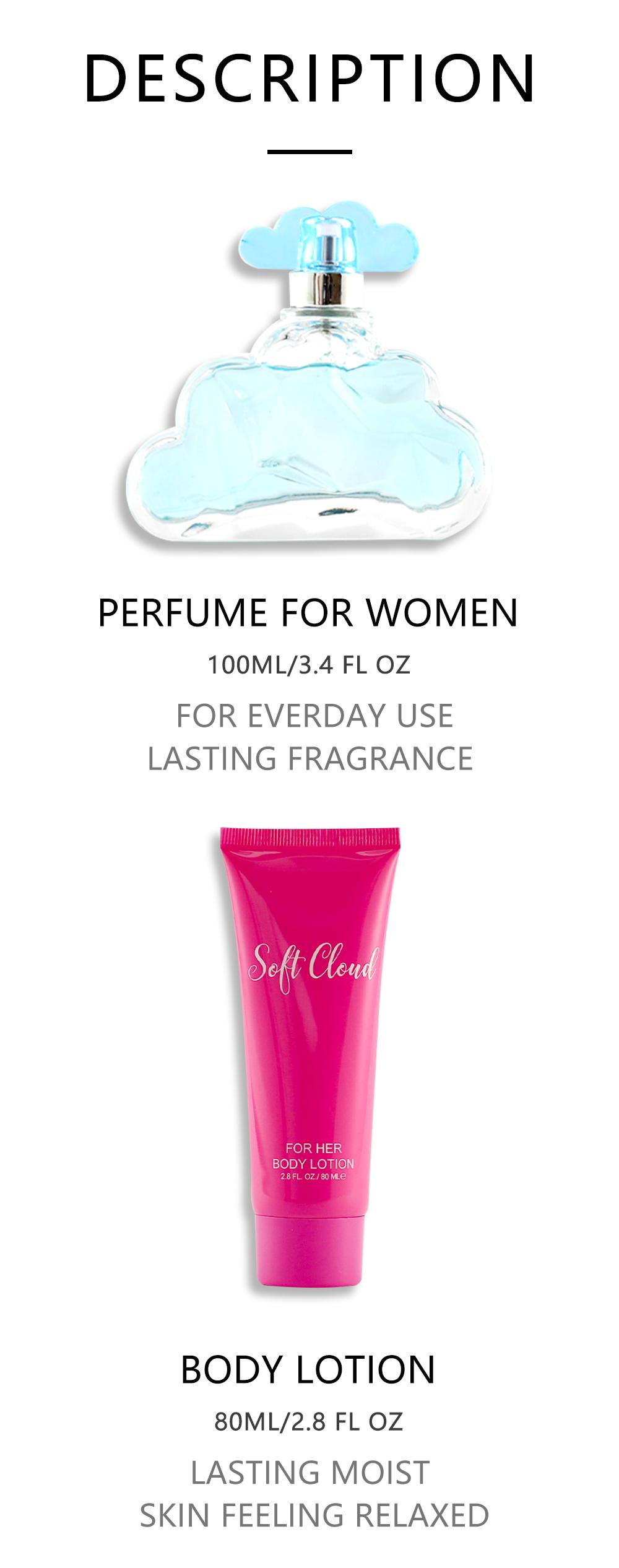 Bath and Body Gift Set for Women & Girls 1.7fl.oz Eau de Parfum Spray 2.8fl.oz Shower Gel 2.8fl.oz Body Lotion Women's Fragrance Sets POUCH Gift for Women Body Care Travel Set for Birthday Christmas New Year Gifts