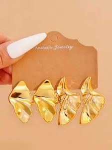 Fashion Earrings Set, Geometric Leaf Earrings, Flower Earrings, Water Drop Earrings, Elegant for All Seasons