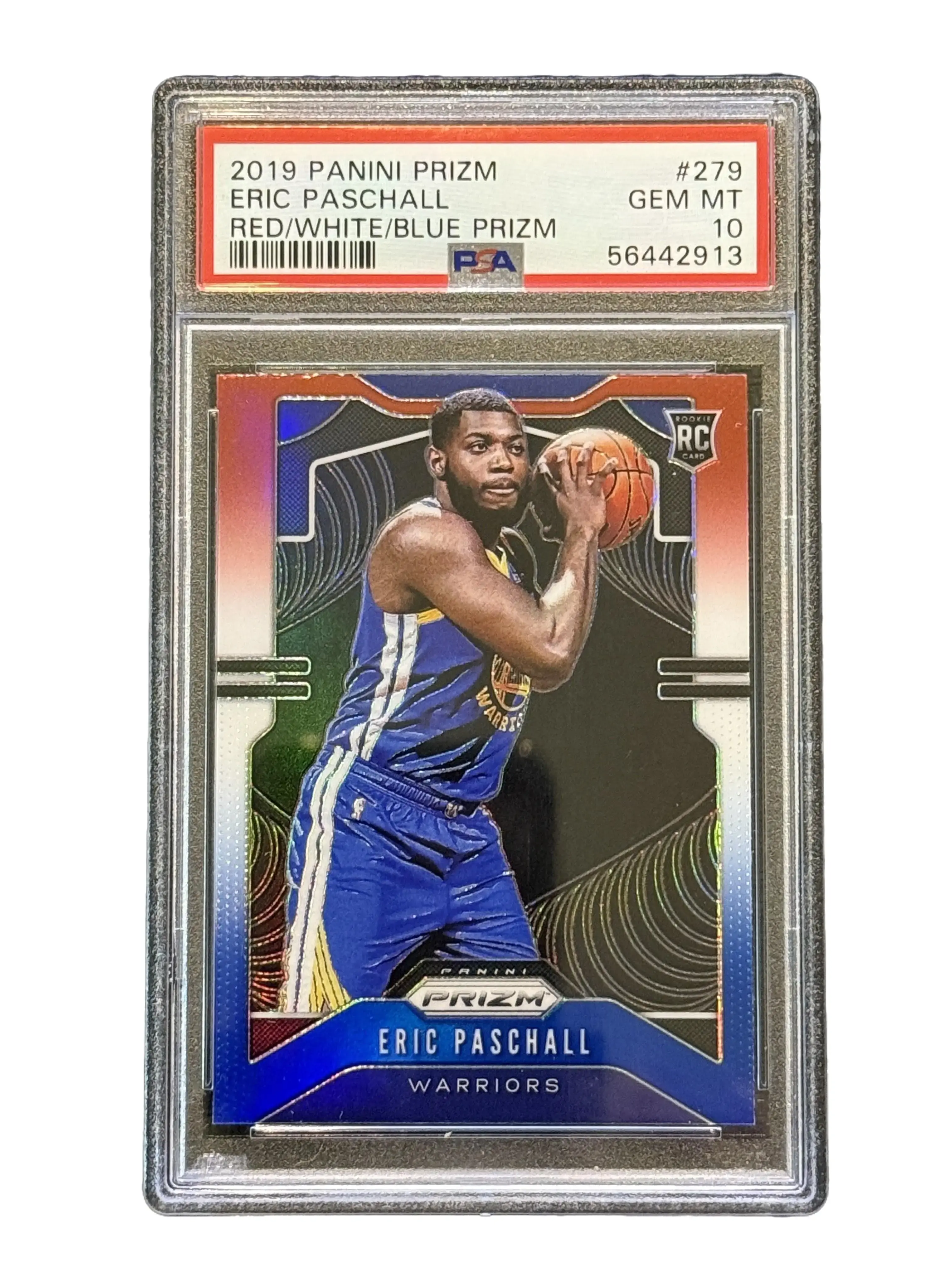 GRADED SPORTS SLAB -PSA -10 -ERIC PASCHALL -RED WHITE BLUE -2019 PANINI PRIZM -#279