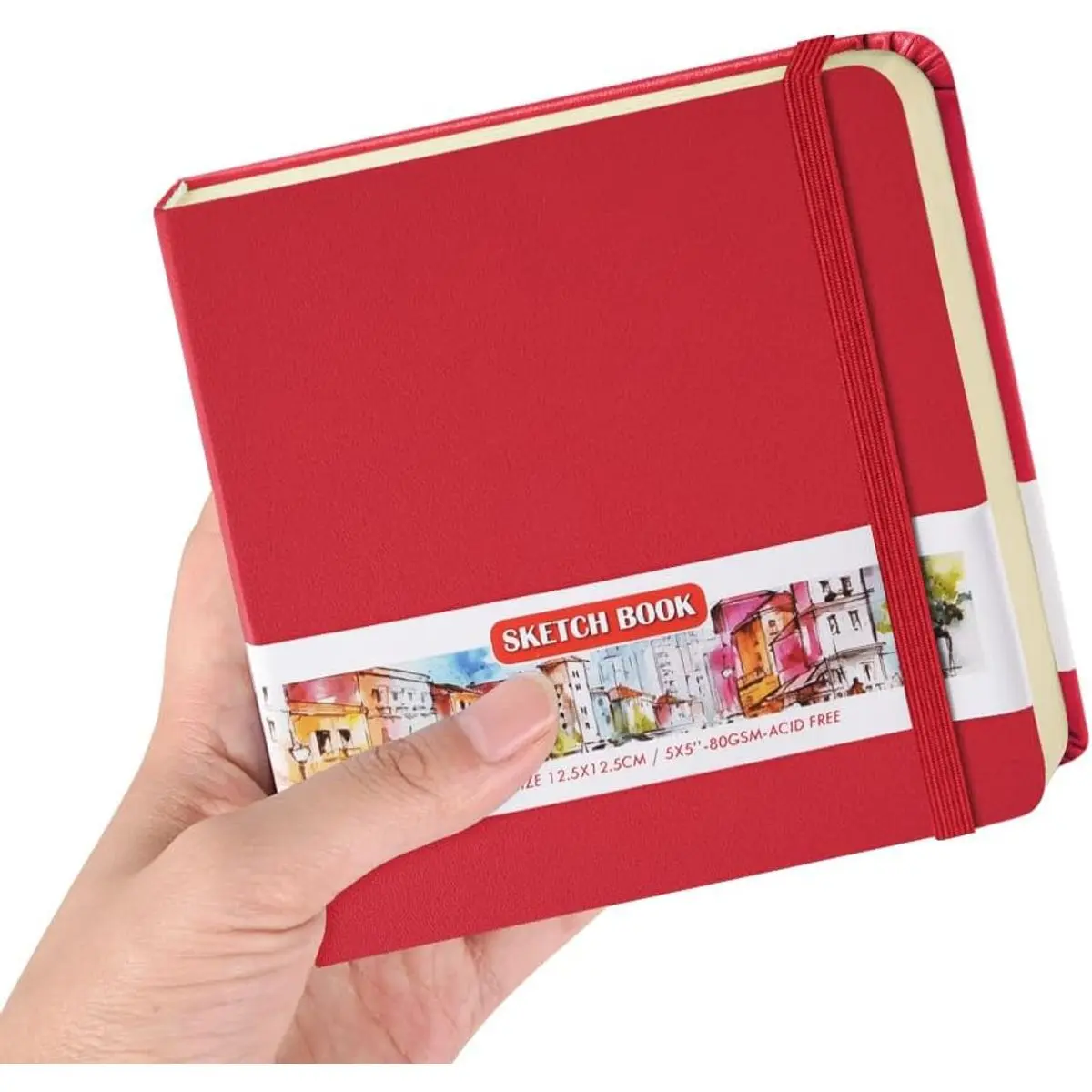 PU Cover-5x5in-Red