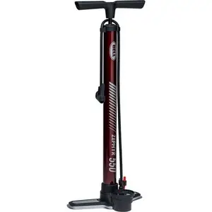 Bell Sports 8090190 Zephyr 550 Steel Bicycle Floor Pump, Maroon