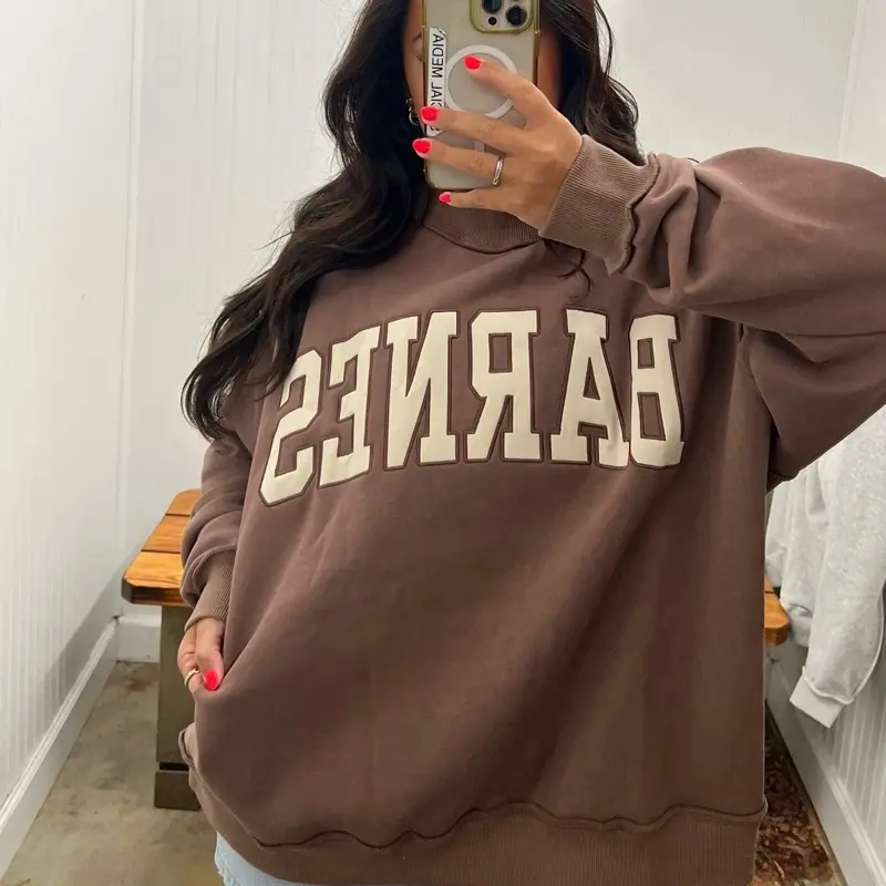 Barnes Embroidered Mock Neck Sweatshirt