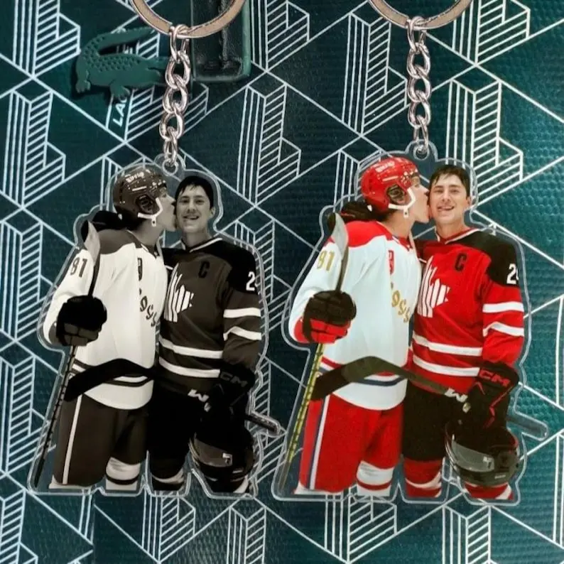 Heated Rivalry & Hollanov Inspired Acrylic Keychains / Bag Charms, Team Rozano Keychain