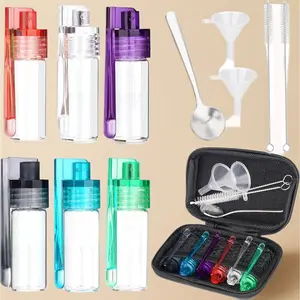 Camping Spice Kit with Spoon Portable Glass Jars for Outdoor Cooking Travel Seasoning Containers Mini Kitchen Essentials Hiking Gear