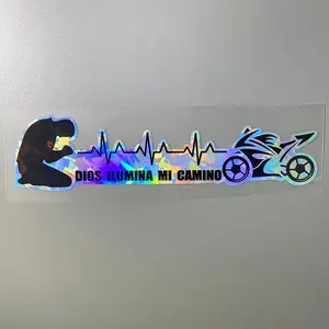 God Illumines My Path Motorcycle Decal Sticker Decals, Waterproof Racing Style, Fits Motorcycles, Helmets, Bodies, Fairings, Scooters, Customizable Vinyl Decor