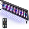 hygger Full Spectrum Aquarium LED Fish Tank Lamp, Aluminum Alloy Extendable Bracket with 7–54in/7~54in Fit, 24/7 Day-Night Cycle Mode, Auto On/Off Timer, 7 Color Options, Dimmable for 7-54in Tanks