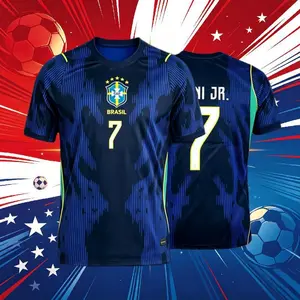 2026 Brazil National Home And Away 10# Neymar 7# 11# Short And Long Sleeve Soccer Jersey Fans Version Breathable