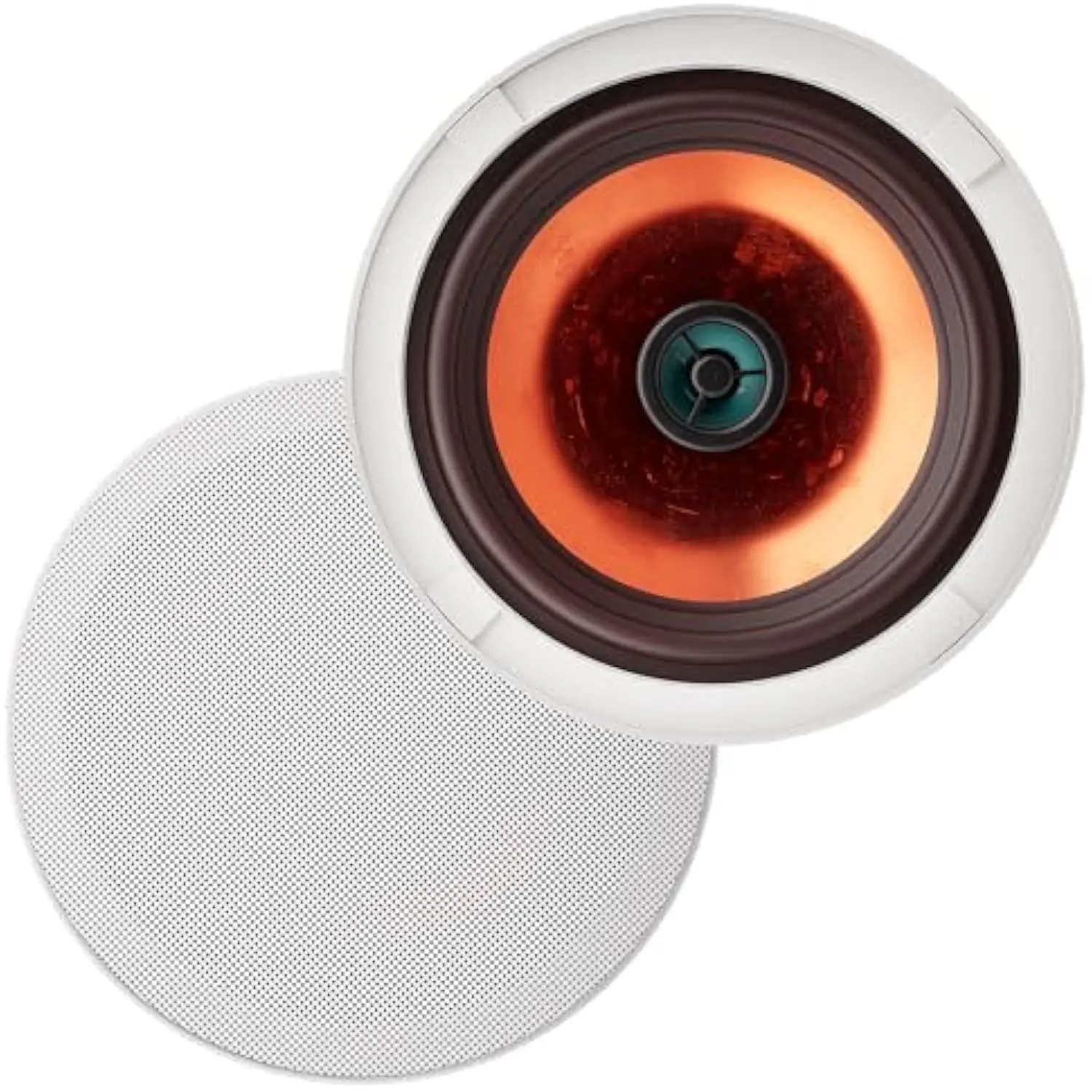 Herdio 6.5-Inch Flush-Mount Wireless Bluetooth Ceiling/Wall Speakers (Pair Pack) with 300W 2-Way Universal Home Amplifier Sound System, 1-Inch Tweeter, Stain-Resistant Hi-Fi Audio, Plastic Build & 2 Connection Wires