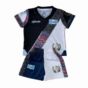 Guatemala Soccer Set Pedacitos Típico Mix Color Unisex Jersey and Shorts for All Ages