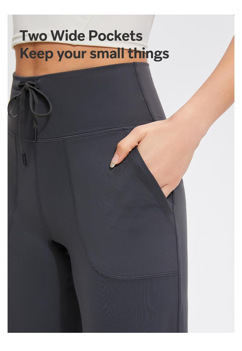 Women's Wide Leg Yoga Pants with Elastic Waist Moisture-Wicking Breathable Fabric 30''/33'' Inseam Plus Size Athletic Pants for Gym, Yoga & Casual Wear