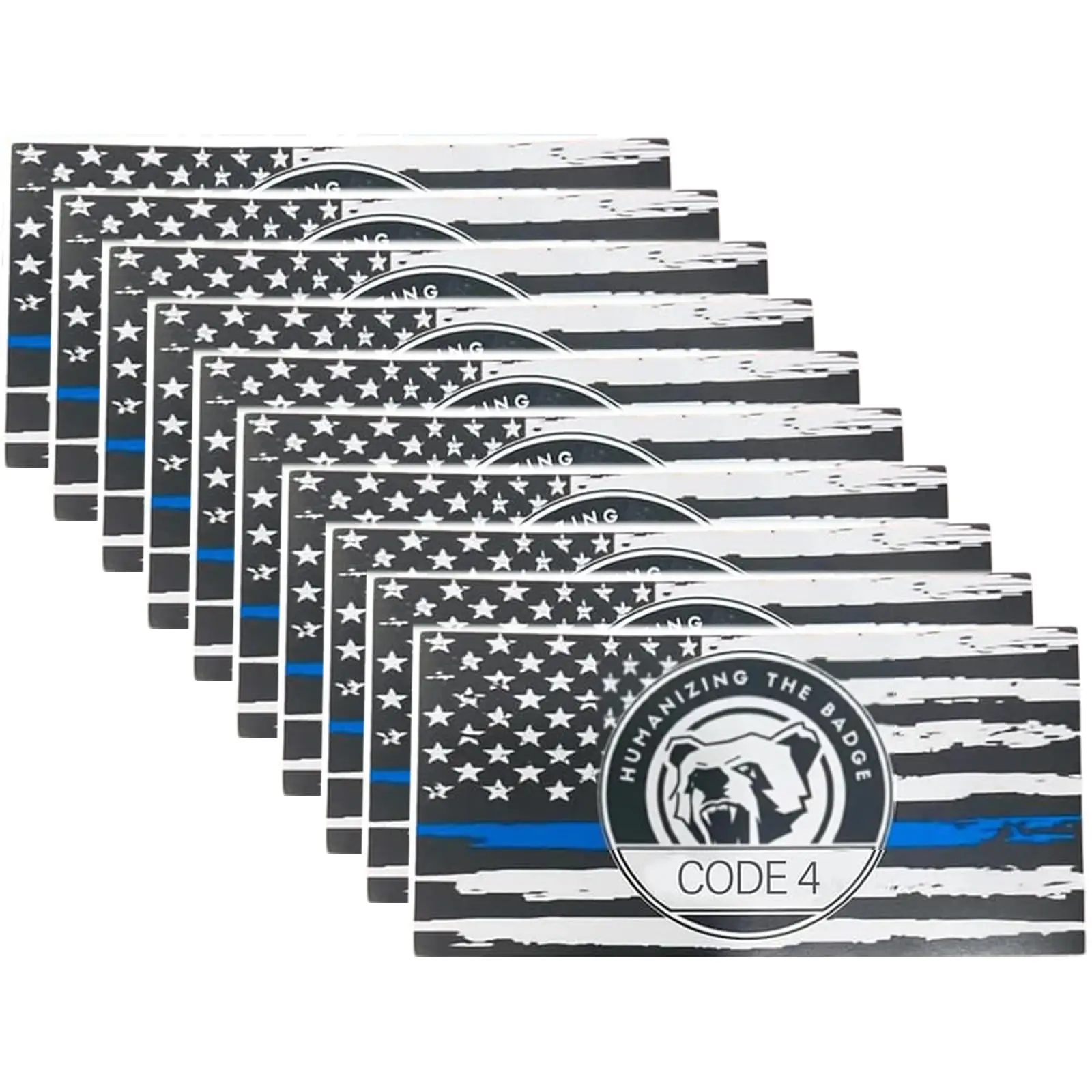 Thin Blue line Sticker Code 4,Thin Blue Line Flag Car Decal,Police Support Stickers American Flag Thin Blue Line Decal for Cars Trucks Window Laptop