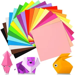 SQ-HDJ004 Origami Paper, 200 Sheets, 20 Colors, 6 Inch Square, Double Sided Colored paper.