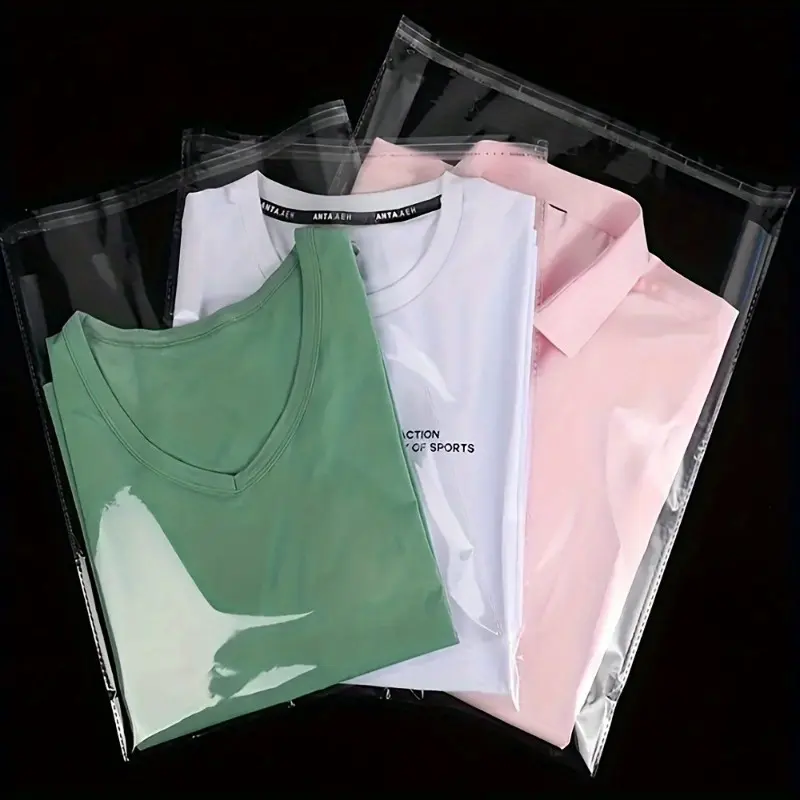 100pcs transparent large self sealing glass paper bags - perfect for gifts, clothes, decorations, and candies! Wrapping, Gift Bags For Christmas