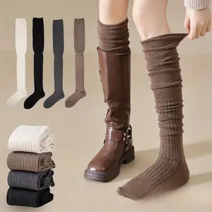 Women's Over-The-Knee Socks, Thin Layer Design, High Elasticity, Anti-Slip Cuff, Multiple Colors Available, Soft Stretch Technology