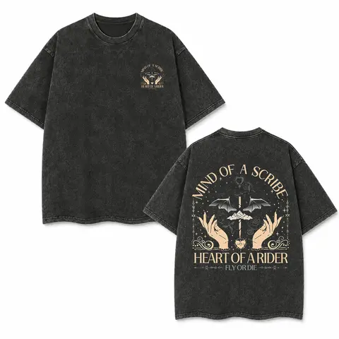 Men's 230G 100% Cotton Classic Soft Loose Casual Dragon Knight Art Tee - Vintage Graphic T-Shirt, Basgat War Academy Theme, Short-Sleeve Round Neck, Double-Sided Wax Print Fabric, Retro Washed Streetwear, Father's Day Gifts for Boyfriends