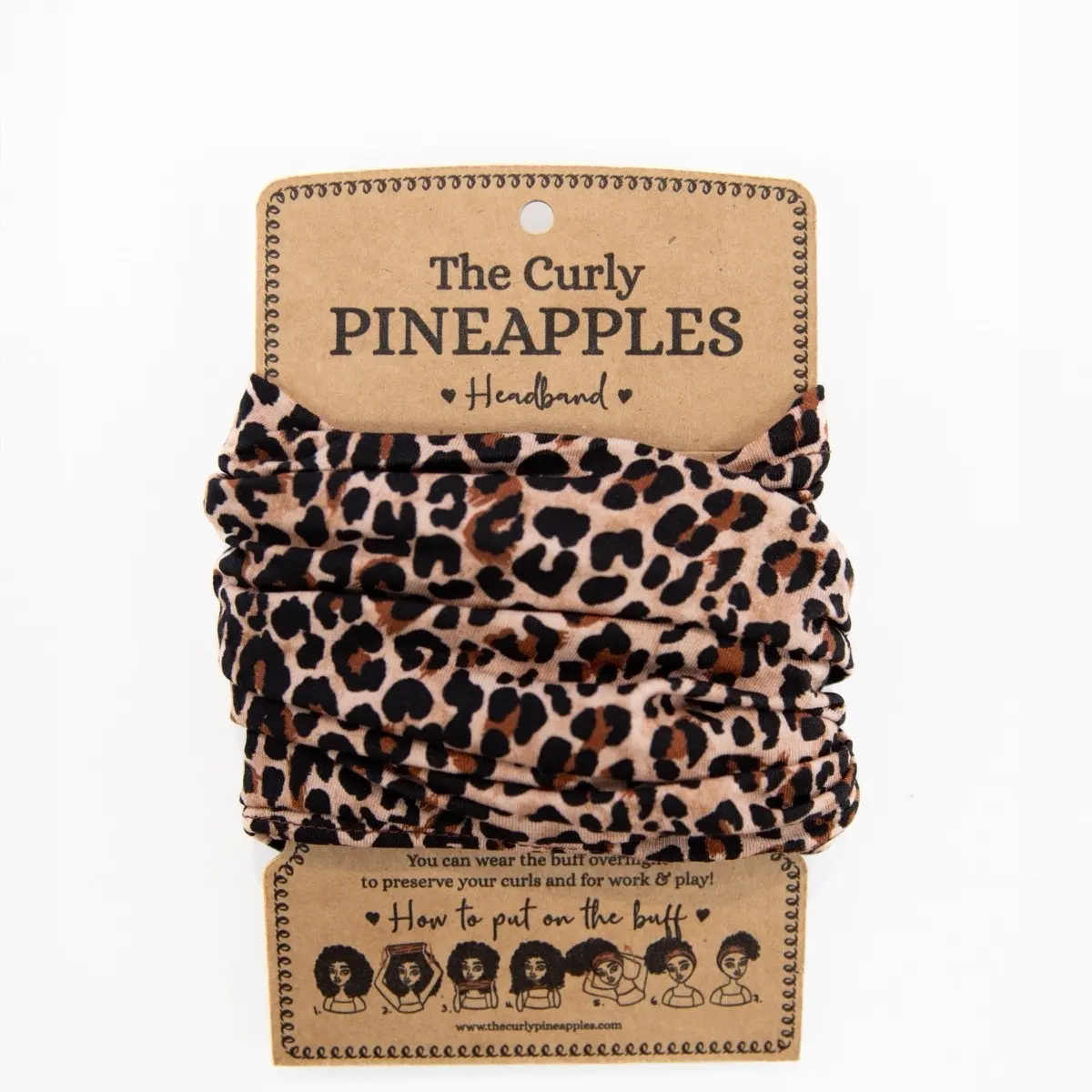 Cheetah Pineapple Headband for Curly Hair