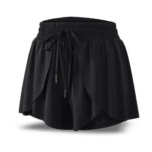 Women's 2-in-1 Workout Shorts with Pockets, Flowy Butterfly Running Shorts & Tennis Skort, Causal Spandex Athletic Shorts Cute Clothes Summer