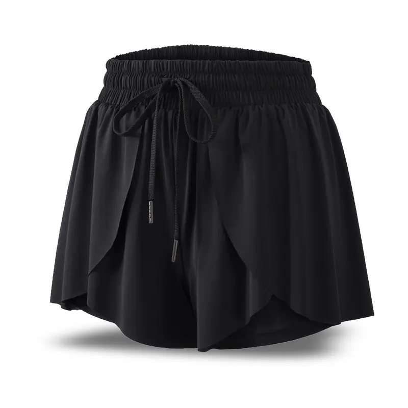 Blaosn Women's 2-in-1 Stretchy Skirted Workout Shorts with Cute Butterfly Pockets - Casual Comfy Skorts, 2-in-1 Design, Comfortable Material, Cute and Casual Running/Tennis Gym Summer Spandex Activewear