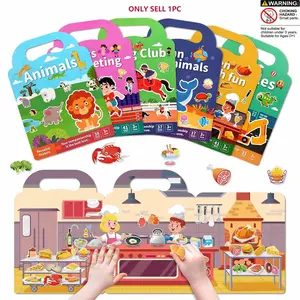 Reusable Jelly Sticker Book for Kids Aged 3+, Quiet Bubble Stickers, Tear-Off Paper Book, Travel Toy, Activity Manual, Gift Box Filler, Fun Stickers