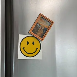 Fun Decorative Refrigerator Magnet Set with Cat Portrait and Greeting Design, Photo Magnets, Home Kitchen Organization and Display