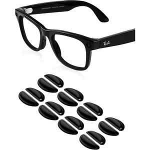 Compatible with Ray-Ban Meta Wayfarer Eyeglass Nose Pad, 8 Pairs Soft Silicone Nose Pads, Anti Slip Replacement Nose Pads