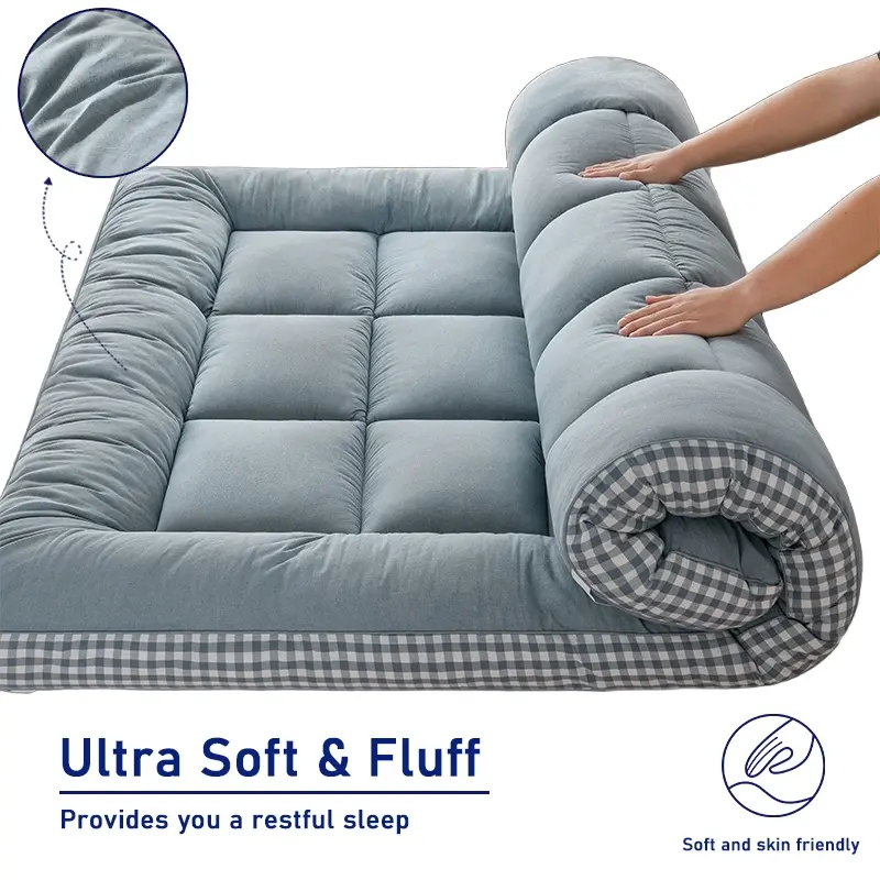 Ultra Soft 3D Mattress, Thickened Soybean Bagel Bed, Dual Use Foldable Design, Breathable Anti-Mite, Suitable for Dorms & Apartments