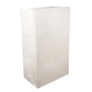 LumaBase Flame-Resistant Paper Luminaria Bags White for Traditional Decorative Light Organiser Perfect for Holidays & Community Events