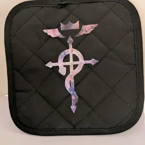 Handmade Full Metal Alchemist Anime Pot Holder with Galaxy Symbol Design for Kitchen Use