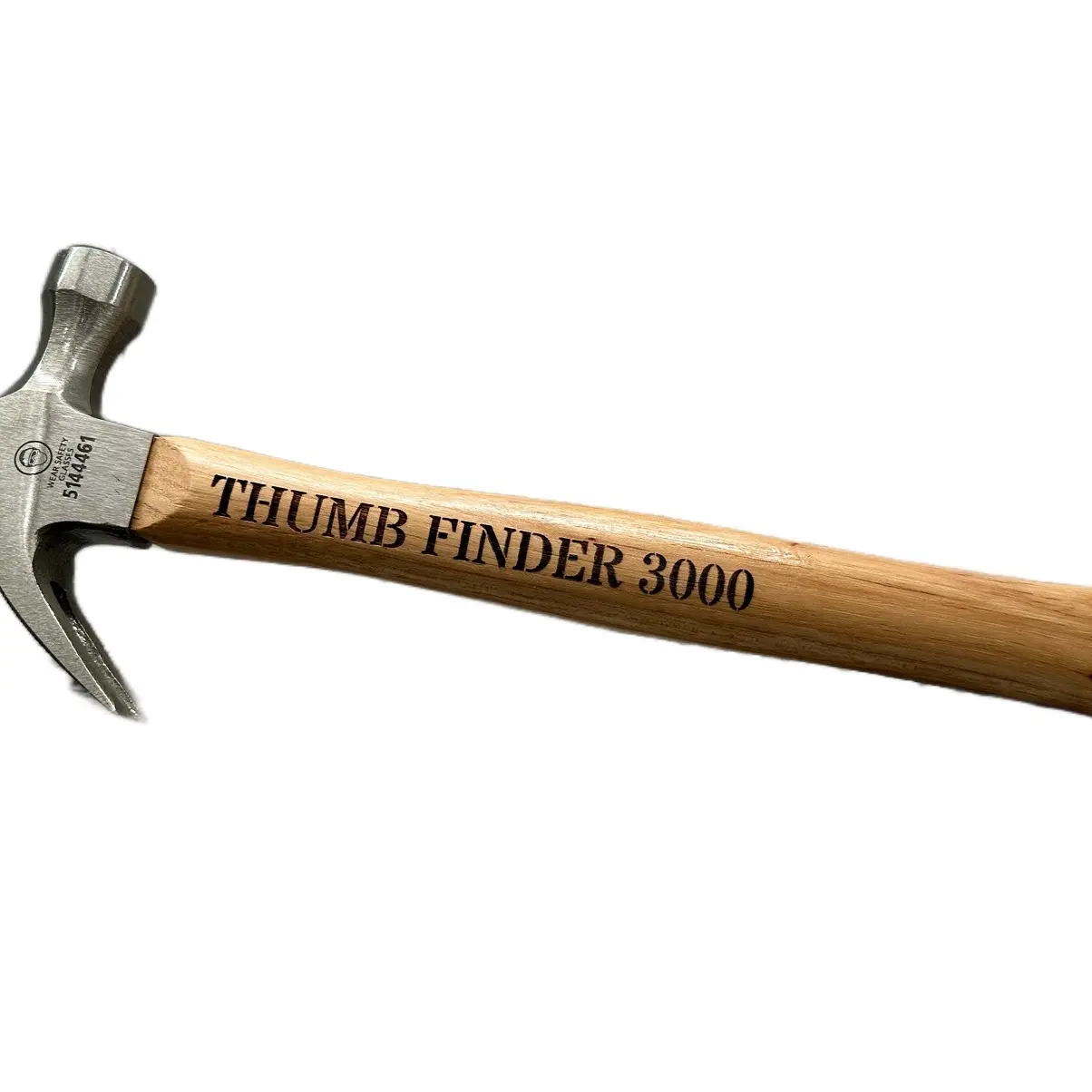 Thumb finder 3000 custom engraved hammer! Thumb finder 3000 custom engraved hammer!