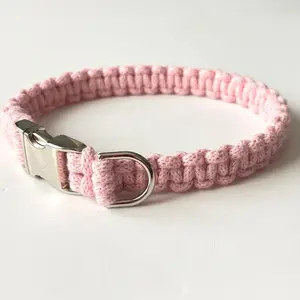 Handmade 100 % Cotton Dog Collar- Hand Washable. Please Note: These handcrafted collars are not adjustable. Choose Small, Medium, or Large based on your dog’s neck measurement.