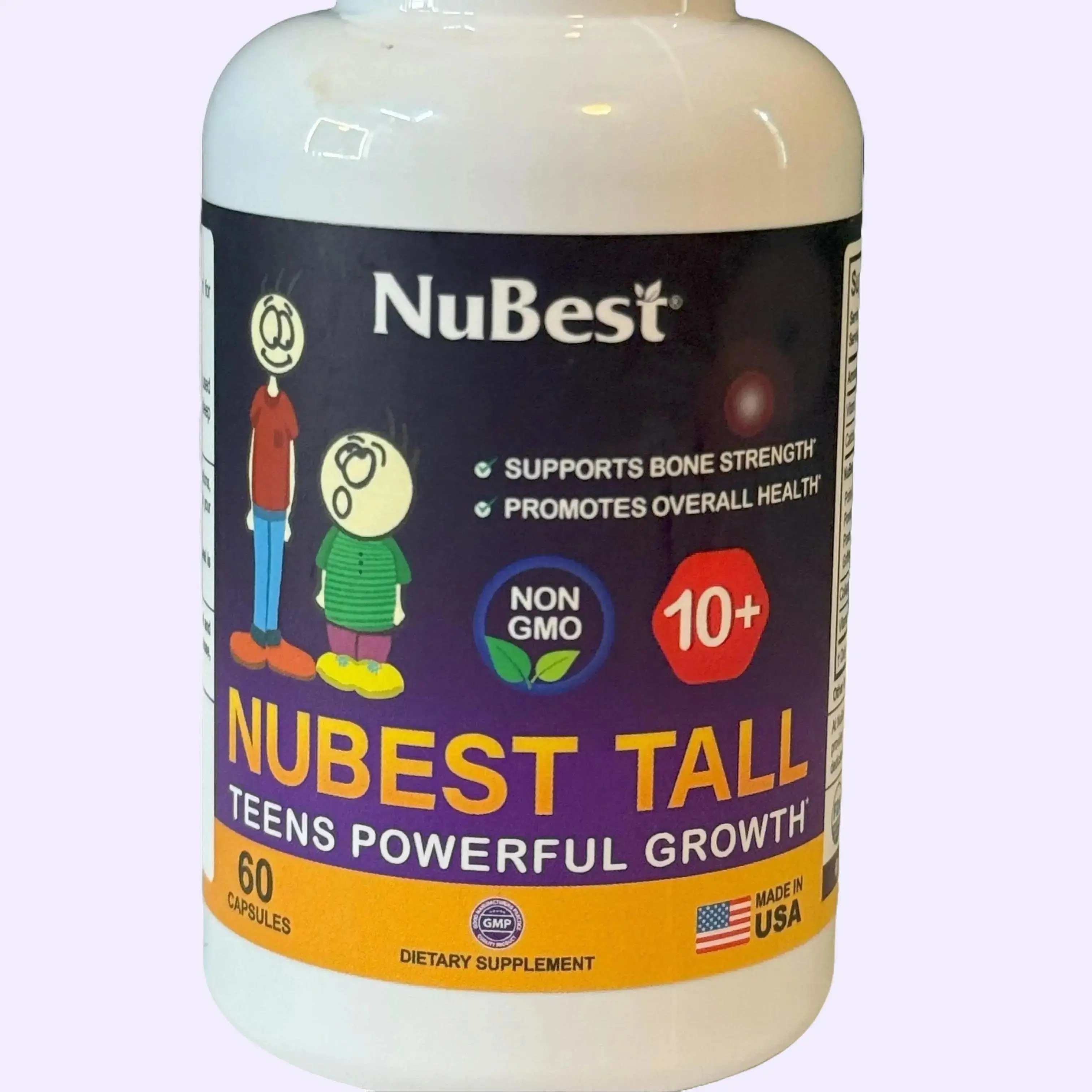 NuBest Tall 10+ Capsules Dietary Supplement- Vitamin K12- Calcium- Vitamin D3- 60 Capsules Healthcare Height Bone Growth