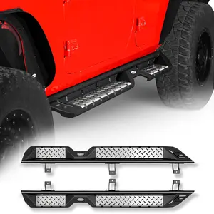 Hooke Road Tube Side Steps Running Boards for 2018-2026 Jeep Wrangler JL 4 Door Car Automotive Parts