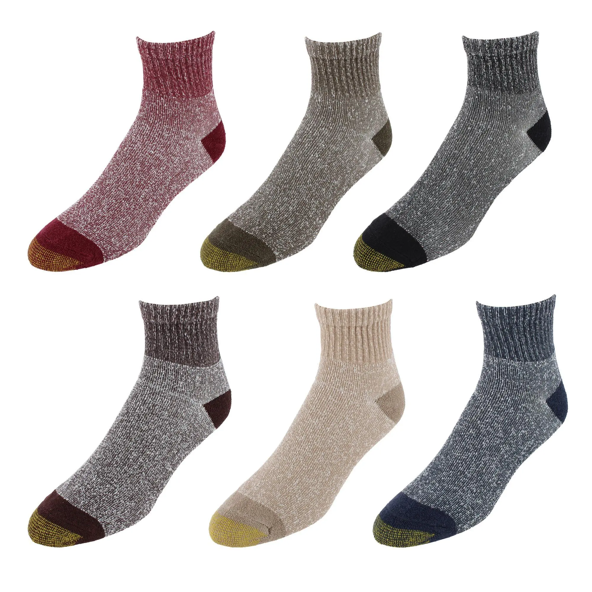 Gold Toe Men's Quarter Lenght Full Cushioned Socks (6 Pairs), Ankle Socks