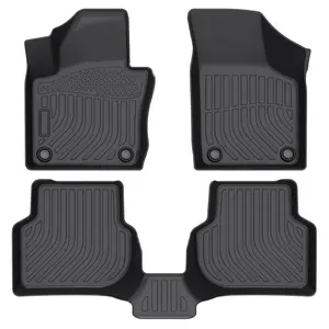 KELCSEECS Volkswagen VW Jetta 2012-2018 2019-2026 Floor Mats & 2019-2026 Cargo Liners All-Weather TPE Front & Rear Row & Trunk Mats  Accessories Non-Slip Custom Fit Waterproof Easy Clean Eco-Friendly Safe Durable 3D Laser Scans