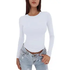 Long Sleeve Top,Women'S Inbarely Ultra Long Sleeve Shirts Boat Neck Double Lined Going Out Tops Tight Fit Basic Tees, Long Sleeve-Versatile Long-Sleeve Top